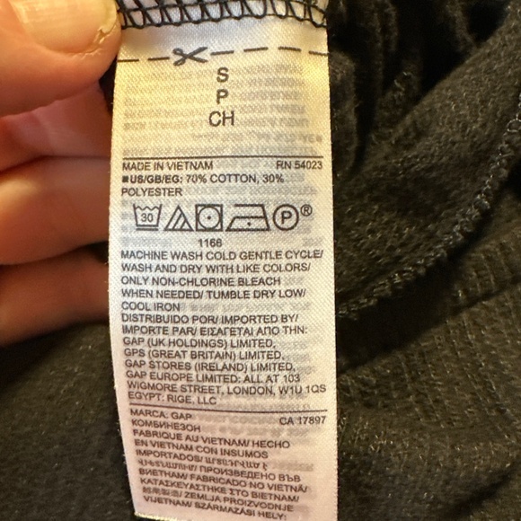 Gap Ribbed Belt-Tie Jumpsuit Wide Leg Black Women's Small Romper Normcore Y2K - Picture 9 of 10